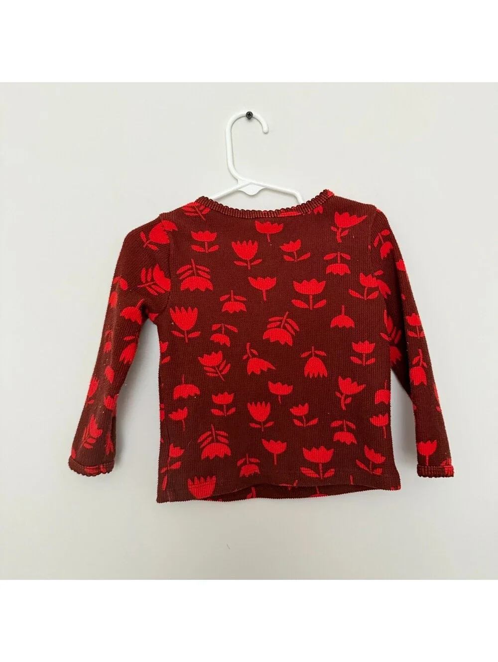 Girls Old Navy Thermal Roses Flower 2t Long Sleeved Shirt